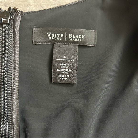 White House Black Market Instantly Slimming Dark Grey Shimmer Mini Dress - Picture 5 of 8